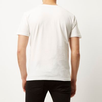 White textured front t-shirt